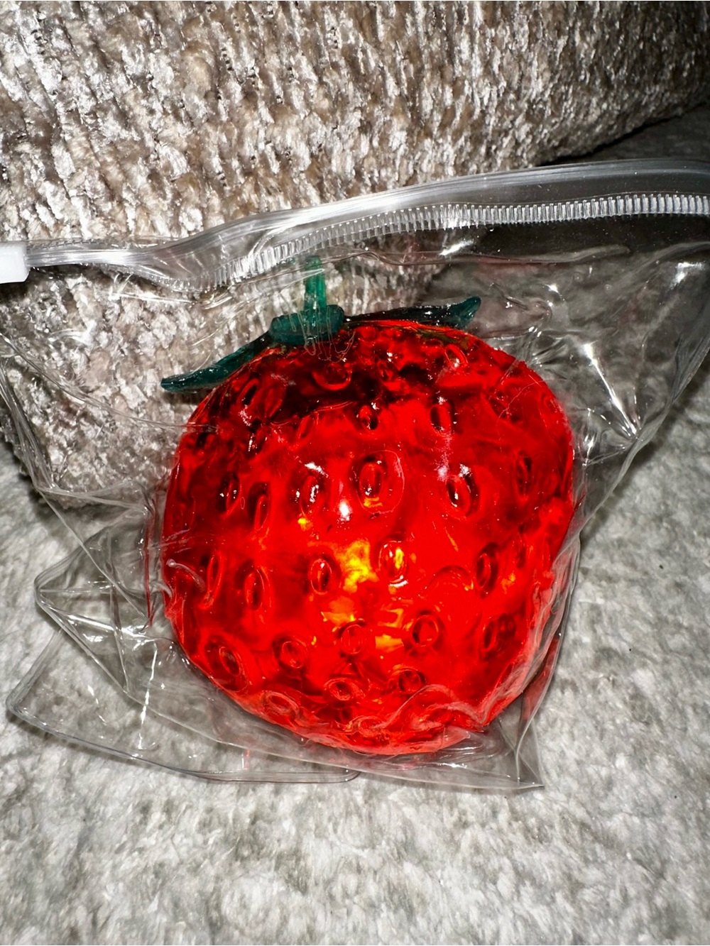 Red Strawberry Squishy Toy - Kids Learning Toy